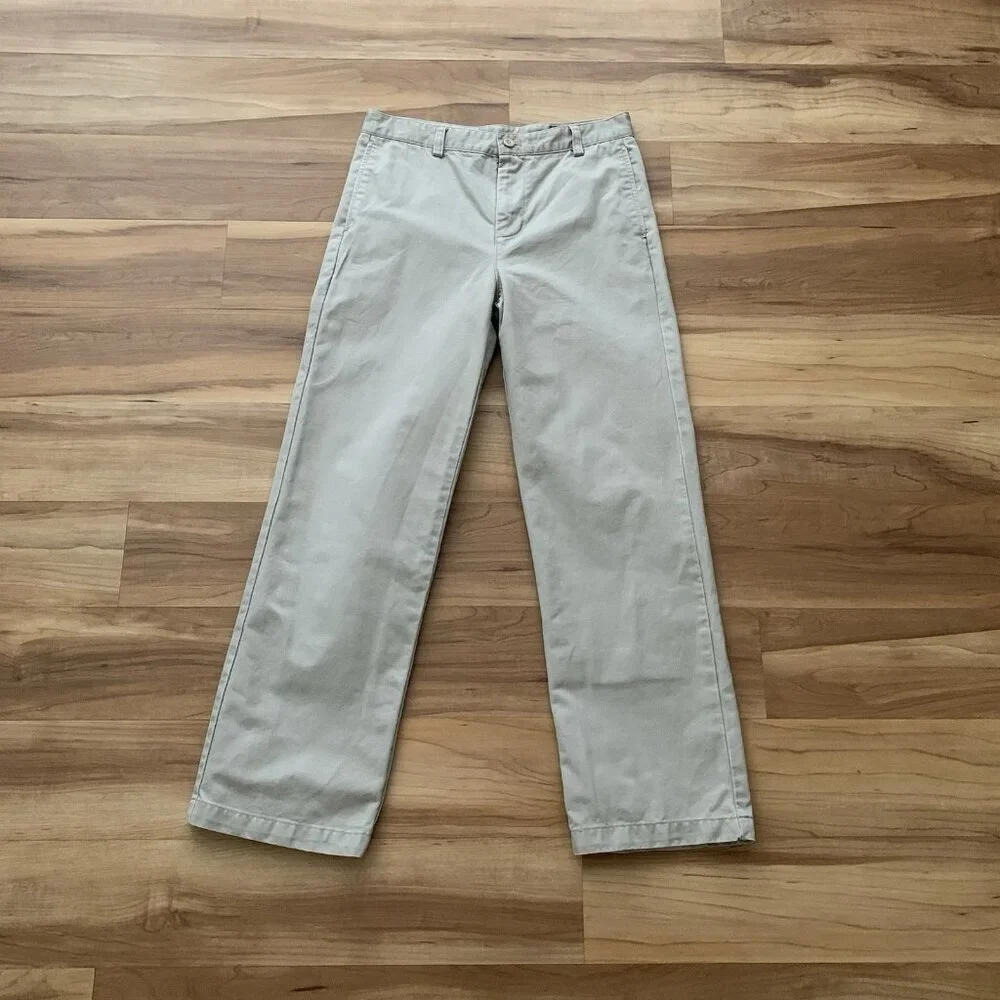 Vineyard Vines Khaki Pants Girls Size 16 School Uniform Beige Straight Leg